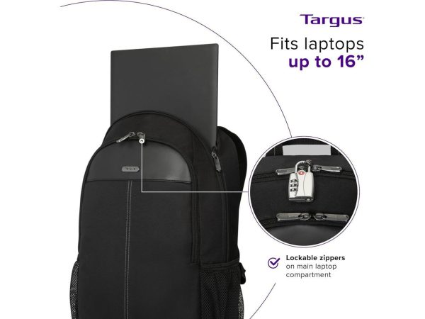 Targus 15-16 Inch Classic Laptop Backpack - Fits Most Laptops up to 16", Padded Travel Backpack for Business Commuters, College, and Travel (TBB943GL) - Image 5