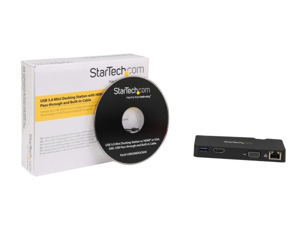 StarTech.com USB3SMDOCKHV Travel Docking Station for Laptops - HDMI or VGA - USB 3.0 - Portable Universal Laptop Mini Dock - Image 5