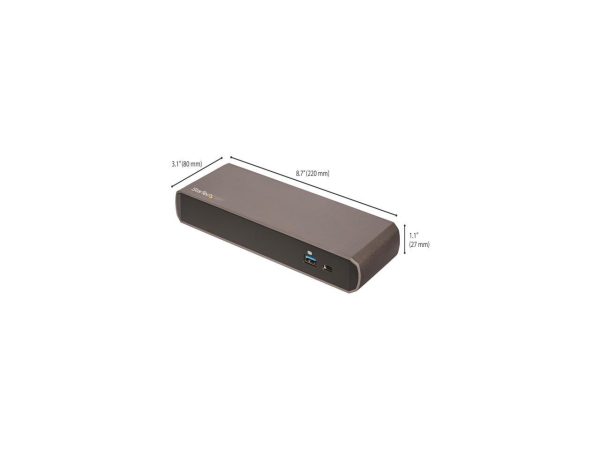 StarTech.com TB3DK2DPPD Dual 4K Monitor Thunderbolt 3 Dock with DisplayPort - 85 W Power Delivery + Charging - Mac & Windows (TB3DK2DisplayPortPD) - Image 3