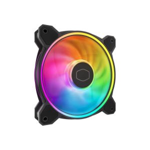 Cooler Master MasterFan MF120 Halo² PC Case|Liquid Cooler|Air Cooler Fan, Dual Loop Gen 2 ARGB LEDs Rings, Dynamic PWM 120mm 2,050 RPM, Air Balance Blades, Hybrid Frame (MFL-B2DN-21NP2-R2)