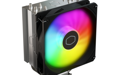 Cooler Master Hyper 212 Spectrum V3 CPU Air Cooler, ARGB Sync, 120mm PWM Fan, 4 Copper Direct Contact Heat Pipes, 152mm Tall, Brackets AMD Ryzen AM5/AM4, Intel LGA1700/1200 (RR-S4NA-17PA-R1)