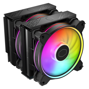 Cooler Master Hyper 622 Halo Black CPU Air Cooler, MF120 Halo² Fan, Dual Loop ARGB, Aluminum Top Cover, 6 Copper Heat Pipes, 154mm (H) for AMD Ryzen AM5/AM4, Intel LGA1700/1200 (RR-D6BB-20PA-R1)