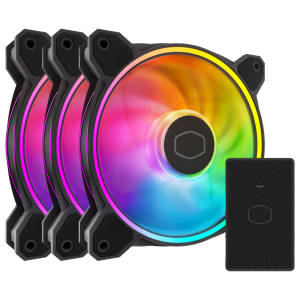 Cooler Master MasterFan MF120 Halo² 3in1 PC Case|Liquid Cooler|Air Cooler Fan, Dual Loop Gen 2 ARGB LEDs Rings, Dynamic PWM 120mm 2,050 RPM, Air Balance Blades, Hybrid Frame (MFL-B2DN-213P2-R2)