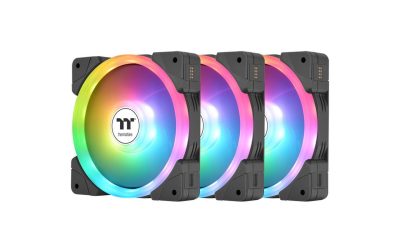 Thermaltake SWAFAN EX 12 ARGB PC Cooling Fan, 3-Fan pcak, 500 ~ 2000 RPM, Magnetic Connection, Reversable Blades, sync with MB RGB software, CL-F167-PL12SW-A