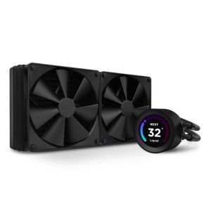 NZXT Kraken Elite 280mm - RL-KN28E-B1 – AIO CPU Liquid Cooler - Customizable LCD Display - 2 x F140P Static Pressure Fan Radiator Fans LGA 1700 / AM5 Compatible