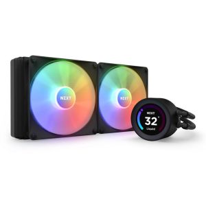 NZXT Kraken Elite RGB 280mm - RL-KR28E-B1 – RGB AIO CPU Liquid Cooler – Customizable LCD Display - 2 x F140RGB Core Fans Radiator Fans Black LGA 1700 / AM5 Compatible
