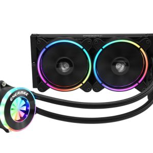 Enermax LIQFUSION 240, Addressable RGB All-in-one CPU Liquid Cooler for AM4 / LGA 1700/1200/1151, 240mm Radiator, Patented Flow Indicator Design, T.B. RGB Addressable M/B Sync PWM Fan