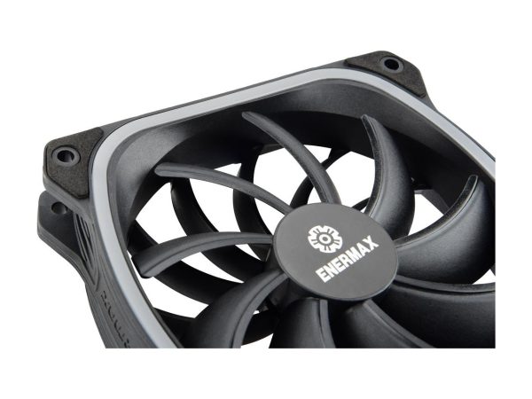 Enermax SquA 120mm Dual Light Loop RGB LED PWN Case Fan, Addressable RGB Sync Via Motherboard, Plug & Play - Single Pack - Black, UCSQARGB12P-SG - Image 5