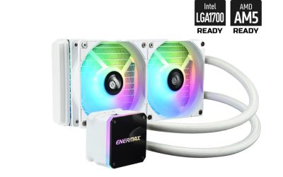 Enermax LIQMAX III 240 ARGB White, All-in-one CPU Liquid Cooler for AM4 & AM5 / LGA 1700/1200/1151, 240mm Radiator, Dual-Chamber Water Block, ARGB Fan – AM5 & LGA1700 Ready