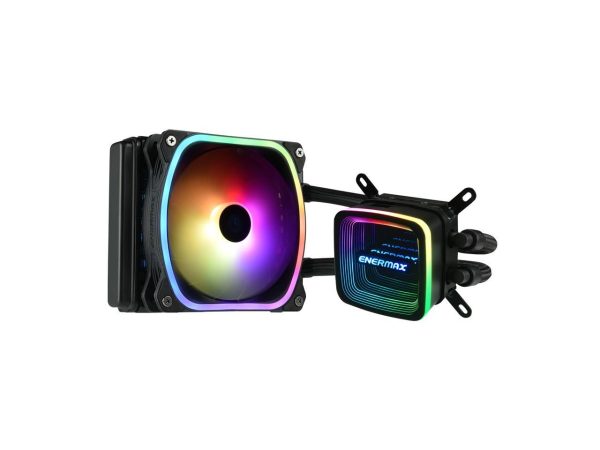 Enermax AQUAFUSION ADV 120 ARGB AIO CPU Liquid Cooler, Infinity Mirror RGB Pump, 120mm Radiator, SquaA ADV RGB PWM Fan, 300W TDP, 500 – 2000 RPM, Dual-Chamber Water Block, AM4 / LGA 1200/1151 - AMD AM5 & Intel LGA1700 Ready - Image 2