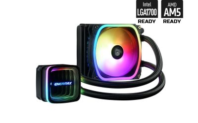 Enermax AQUAFUSION ADV 120 ARGB AIO CPU Liquid Cooler, Infinity Mirror RGB Pump, 120mm Radiator, SquaA ADV RGB PWM Fan, 300W TDP, 500 – 2000 RPM, Dual-Chamber Water Block, AM4 / LGA 1200/1151 – AMD AM5 & Intel LGA1700 Ready