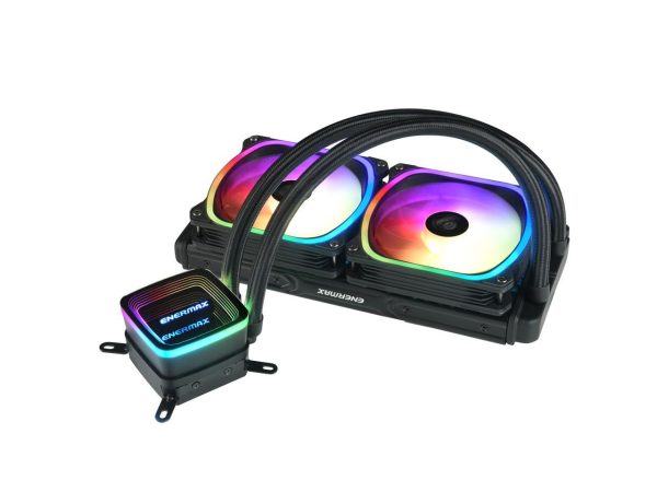 Enermax AQUAFUSION ADV 240 ARGB AIO CPU Liquid Cooler, Infinity Mirror RGB Pump, 240mm Radiator, Dual 120mm SquaA ADV RGB PWM Fans, 360W TDP, 500 – 2000 RPM, Dual-Chamber Water Block, AM4 / LGA 1200/1151 - AMD AM5 & Intel LGA1700 Ready - Image 5