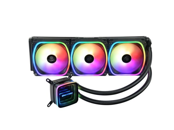 Enermax AQUAFUSION ADV 360 ARGB AIO CPU Liquid Cooler, Infinity Mirror RGB Pump, 360mm Radiator, Triple 120mm SquaA ADV RGB PWM Fans, 380W TDP, 500 – 2000 RPM, Dual-Chamber Water Block, AM4 / LGA 1200/1151 – AMD AM5 & Intel LGA1700 Ready - Image 2