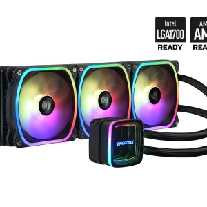 Enermax AQUAFUSION ADV 360 ARGB AIO CPU Liquid Cooler, Infinity Mirror RGB Pump, 360mm Radiator, Triple 120mm SquaA ADV RGB PWM Fans, 380W TDP, 500 – 2000 RPM, Dual-Chamber Water Block, AM4 / LGA 1200/1151 – AMD AM5 & Intel LGA1700 Ready