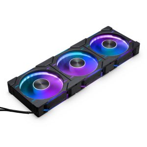 Phanteks D30-120 DRGB PWM FAN 3Pack, Reverse Airflow Model, Premium D-RGB Performance Fans, Halos lighting Effect, ARGB/DRGB lighting, Daisy-chain Fan Linking system, Black, 3Pack