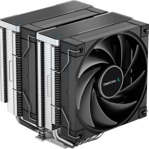 DeepCool AK620 High-Performance CPU Cooler, Dual-Tower Design, 2x 120mm Fluid Dynamic Bearing Fans, 6 Copper Heat Pipes, 260W Heat Dissipation, Black.