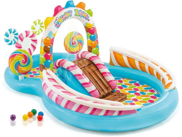 Intex Kids Inflatable Candy Zone Play Center Kids Slash Pool - Image 4