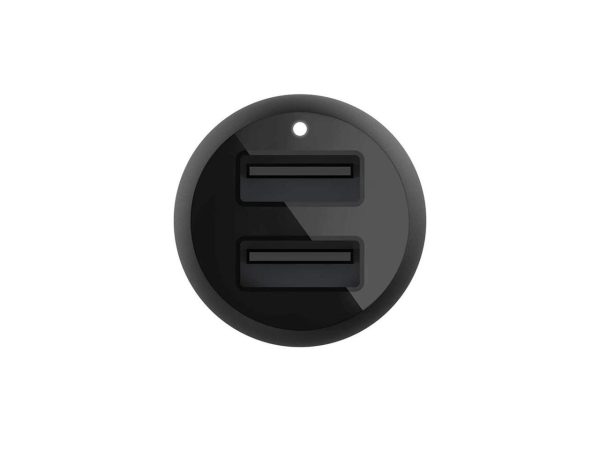 DUAL USB-A CAR CHARGER 12W X2 BLK - Image 3