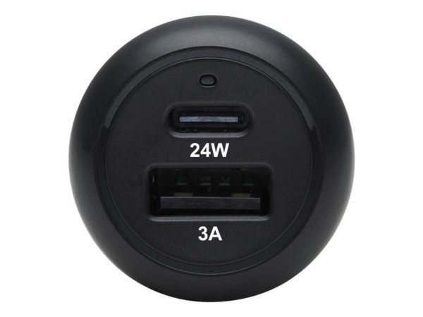 TRIPP LITE U280-C02-24W-1B USB CAR CHARGER DUAL-PORT 24W CHARGING USB C USB-A QC 3.0 BLACK - Image 2