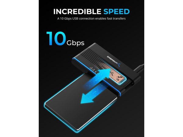 SABRENT USB 3.2 Type C M.2 PCIe NVMe + 2.5/3.5 Inch SSD & HDD Converter [DS-UCMH] - Image 5