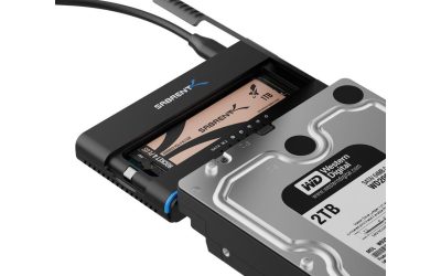 SABRENT USB 3.2 Type C M.2 PCIe NVMe + 2.5/3.5 Inch SSD & HDD Converter [DS-UCMH]