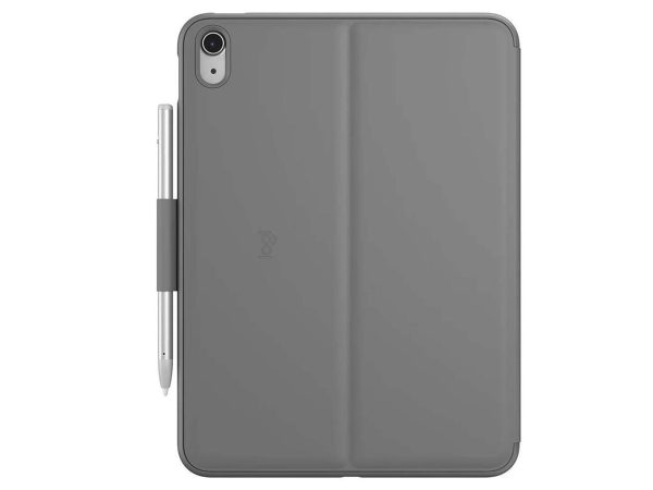 Logitech Slim Folio Protective Bluetooth Keyboard Case for Apple iPad 10.9" 10th Gen, Oxford Gray - Image 2