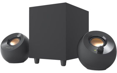 Creative Pebble Plus 2.1 USB-Powered Desktop Speakers with Powerful Down-Firing Subwoofer and Far-Field Drivers, Up to 8W RMS Total Power for Computer PCs and Laptops (Black)