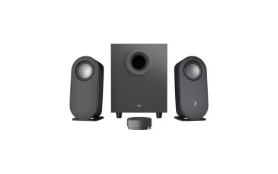Logitech Z407 Bluetooth Computer Speakers with Subwoofer and Wireless Control, Immersive Sound, Premium Audio with Multiple Inputs, USB Speakers