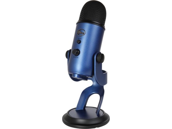 Blue Yeti USB Microphone for PC, Mac, Gaming, Recording, Streaming, Podcasting, Studio and Computer Condenser Mic with Blue VO!CE effects, 4 Pickup Patterns, Plug and Play – Midnight Blue