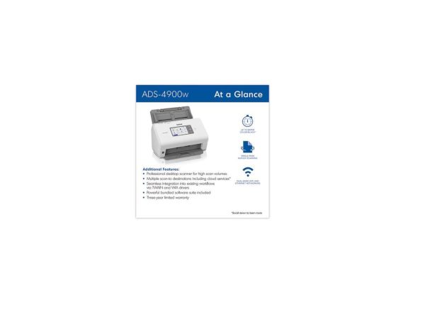 Brother ADS-4900W Professional Desktop Scanner - Image 3