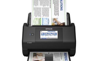 Epson WorkForce ES-580W Wireless Color Duplex Desktop Document Scanner for PC and Mac with 100-sheet Auto Document Feeder (ADF) and Intuitive 4.3″ Touchscreen