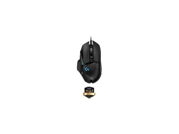 Logitech G502 HERO High Performance Wired Gaming Mouse, HERO 25K Sensor, 25,600 DPI, RGB, Adjustable Weights, 11 Programmable Buttons, On-Board Memory, PC / Mac