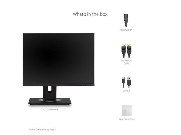 Viewsonic VG2755-2K 27" WQHD 2560 x 1440 WLED Height Adjustable IPS Monitor - Image 5