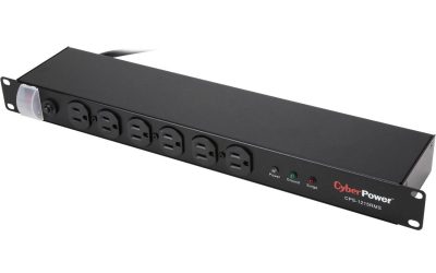 CyberPower CPS1215RMS 15′ 12 Outlets 1800 Joules Rackbar Surge Strip