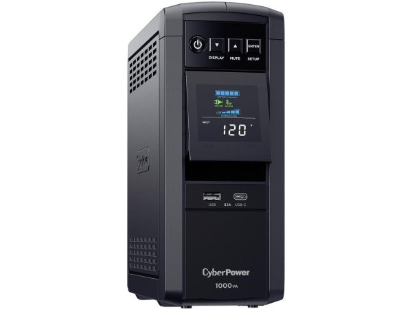 CyberPower CP1000PFCLCD UPS 1000 VA / 600 Watts PFC compatible Pure Sine Wave