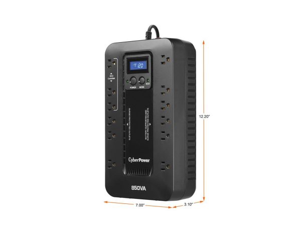 CyberPower Ecologic EC850LCD 850 VA 510 Watts 12 Outlets UPS - Image 3