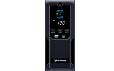 CyberPower Intelligent LCD UPS CP1500AVRLCD3 1500VA/900W, 12 Outlets, 2 USB Ports, AVR, Mini Tower