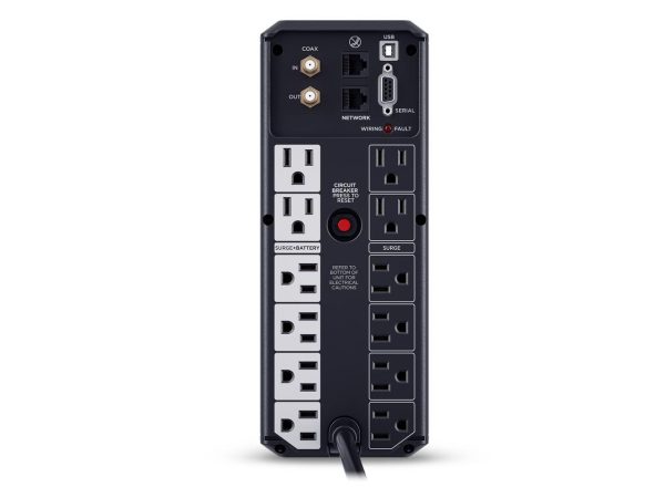 CyberPower Intelligent LCD UPS CP1500AVRLCD3 1500VA/900W, 12 Outlets, 2 USB Ports, AVR, Mini Tower - Image 4