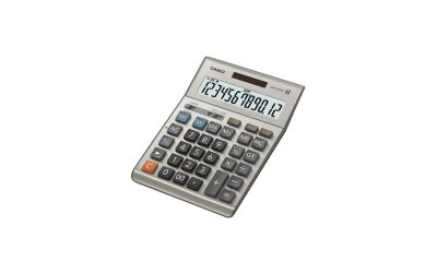 Casio DM-1200BM Desktop Calculator, 12-Digit LCD, Silver