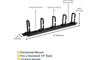 StarTech.com 1U Server Rack Cable Management Panel – Cable Manager