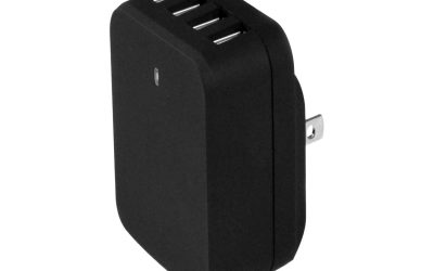 StarTech Travel 4 Port USB Wall Charger with International Power Adapter (USB4PACBK)