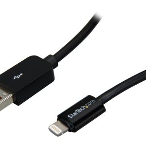 StarTech.com USBLT3MB Black 3m (10ft) Long Black Apple 8-pin Lightning Connector to USB Cable for iPhone / iPod / iPad