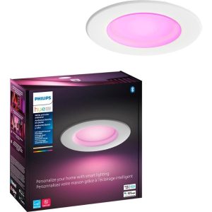 Philips - Hue White and Color Ambiance Bluetooth 5/6" High Lumen Recessed Downlight - White