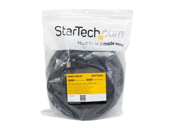 Startech 35ft High Speed HDMI® Cable HDMM35 - Ultra HD 4k x 2k HDMI Cable - HDMI to HDMI M/M- 35ft HDMI 1.4 Cable - Audio/Video Gold-Plated - Image 3