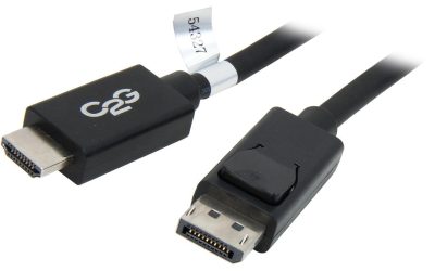 C2G 54327 Black DisplayPort to HDMI Cable Male to Male