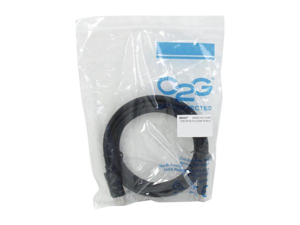 C2G 54327 Black DisplayPort to HDMI Cable Male to Male - Image 3