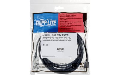Tripp Lite Model P586-012-HDMI 12 ft. Mini-DisplayPort to HDMI Cable Adapter (M/M) Male to Male