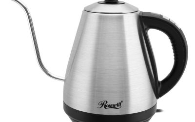 Rosewill Pour-Over Electric Gooseneck Kettle, 1L, Kettle for Coffee and Tea, LED Display, Temperature Settings, Auto Shut-Off, Keep Warm, Rapid Boiling, Stainless Steel – (RHKT-17002)