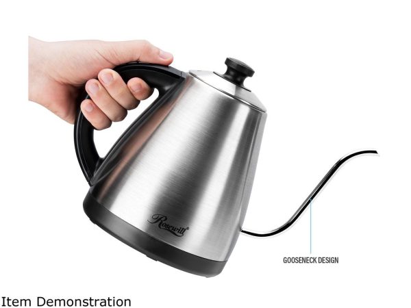 Rosewill Pour-Over Electric Gooseneck Kettle, 1L, Kettle for Coffee and Tea, LED Display, Temperature Settings, Auto Shut-Off, Keep Warm, Rapid Boiling, Stainless Steel - (RHKT-17002) - Image 5