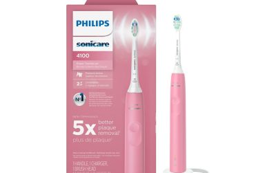 Philips Sonicare HX3681/26 4100 Power Toothbrush, Rechargeable Electric Toothbrush with Pressure Sensor, Deep Pink